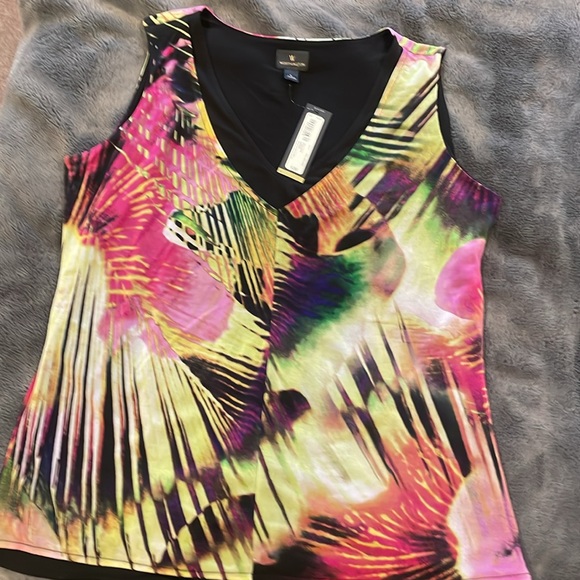 NWT Worthington women’s size L double layer floral tank - Picture 3 of 4